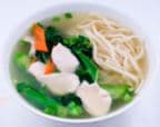 Best Chicken Noodle Soup with Chinese Broccoli 雞湯麵 in Chicago, IL
